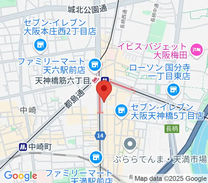 フィス音楽教室（天六教室）の地図
