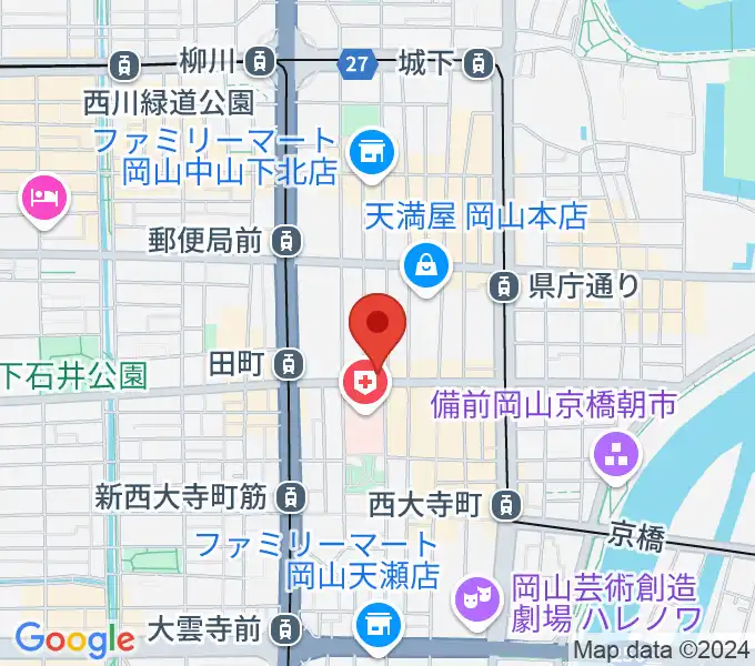 ラパンミュージック岡山 表町教室の地図