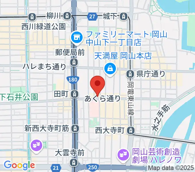 ラパンミュージック岡山 表町教室の地図