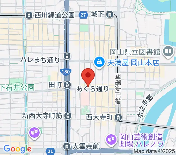 ラパンミュージック岡山 表町教室の地図