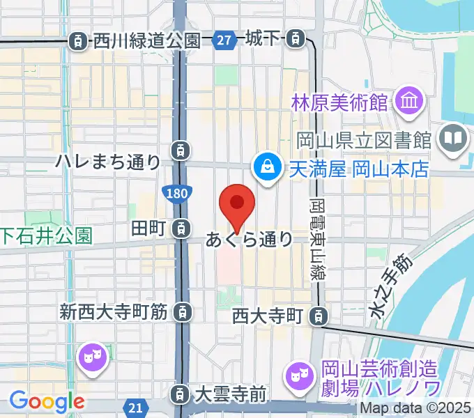 ラパンミュージック岡山 表町教室の地図