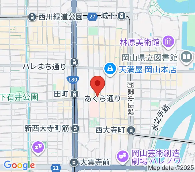 ラパンミュージック岡山 表町教室の地図