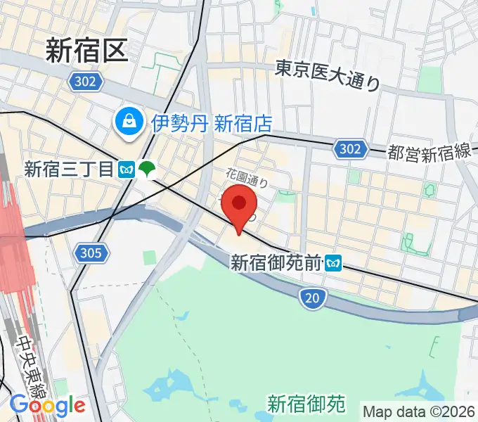 御苑サウンドの地図