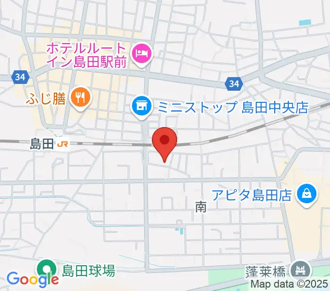 北川徳子ピアノ教室の地図