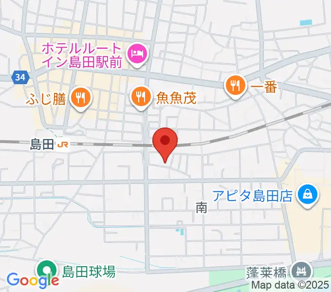 北川徳子ピアノ教室の地図