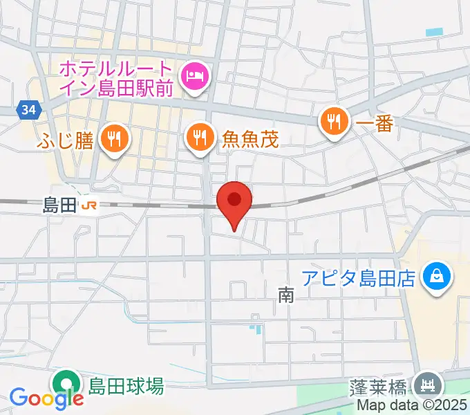 北川徳子ピアノ教室の地図