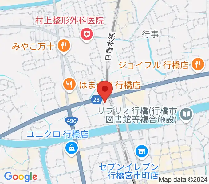 ソアラ楽器の地図