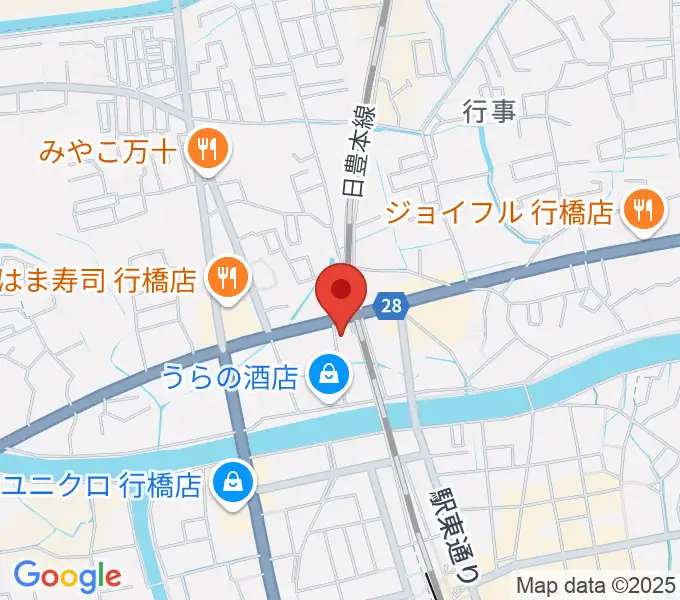 ソアラ楽器の地図