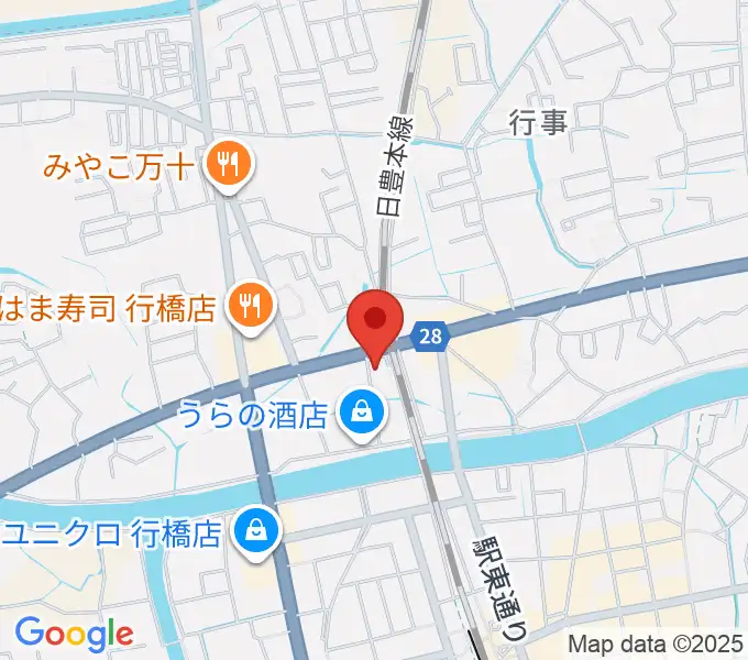 ソアラ楽器の地図