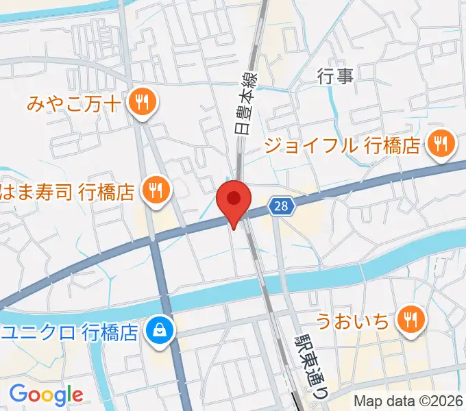 ソアラ楽器の地図