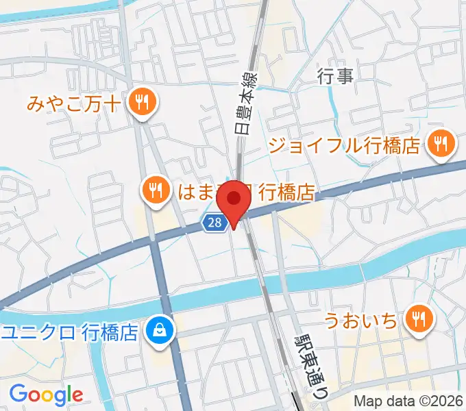 ソアラ楽器の地図