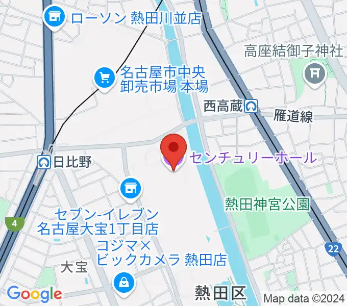 名古屋国際会議場センチュリーホールの地図