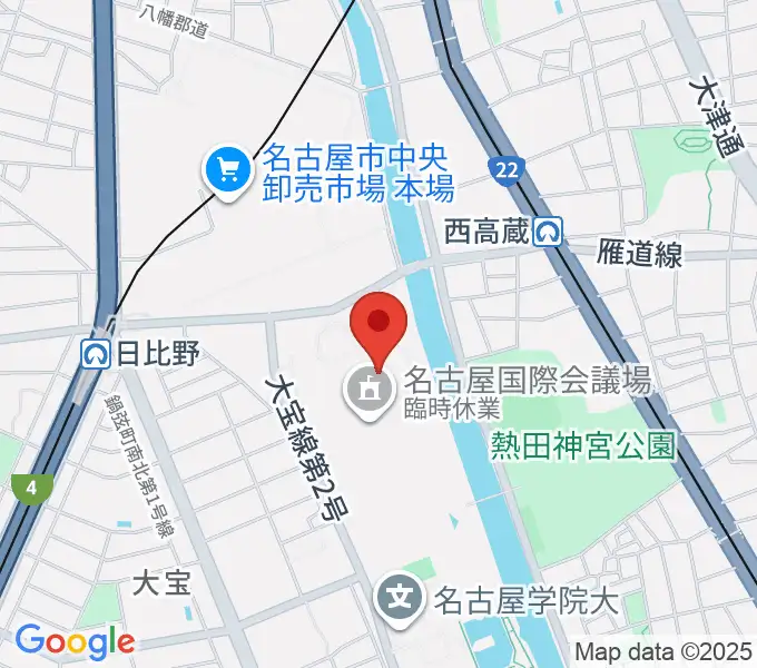名古屋国際会議場センチュリーホールの地図
