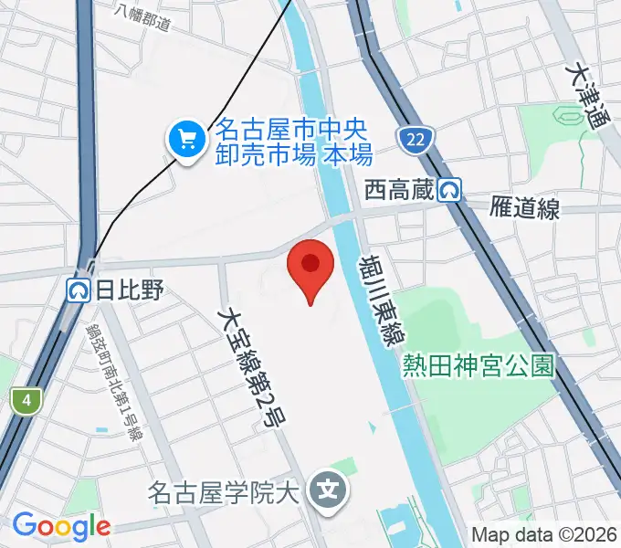 名古屋国際会議場センチュリーホールの地図