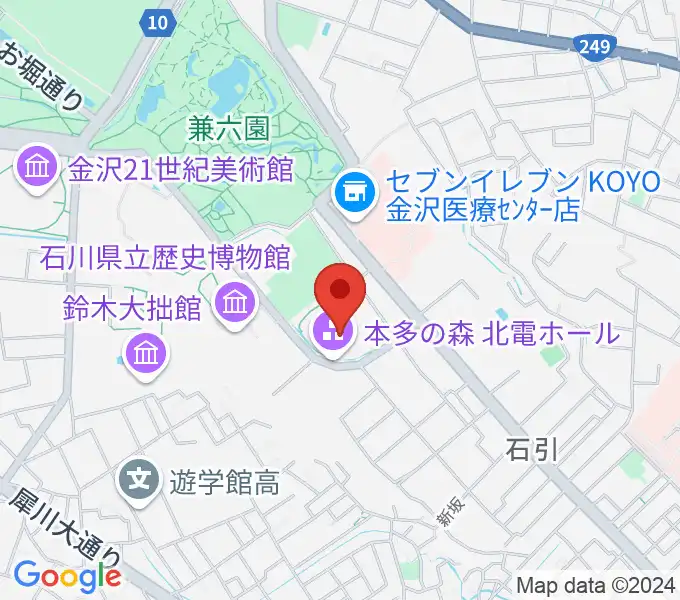 本多の森北電ホールの地図