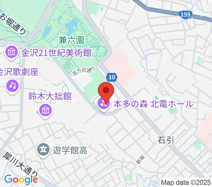 本多の森北電ホールの地図