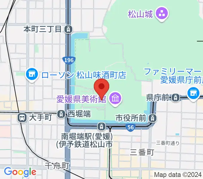 松山市民会館の地図