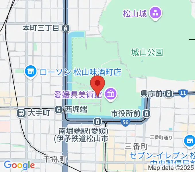 松山市民会館の地図