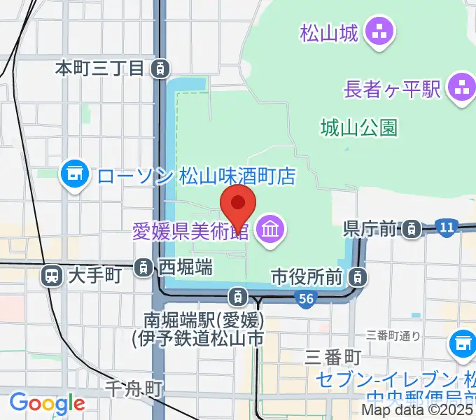 松山市民会館の地図