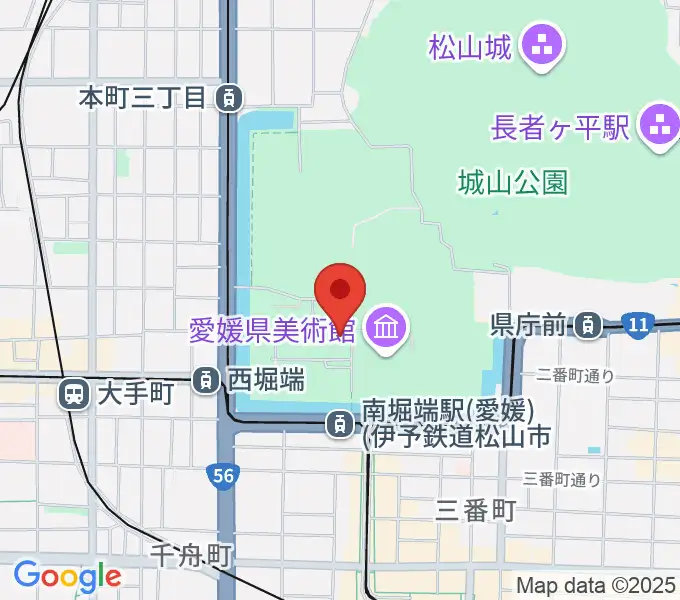 松山市民会館の地図