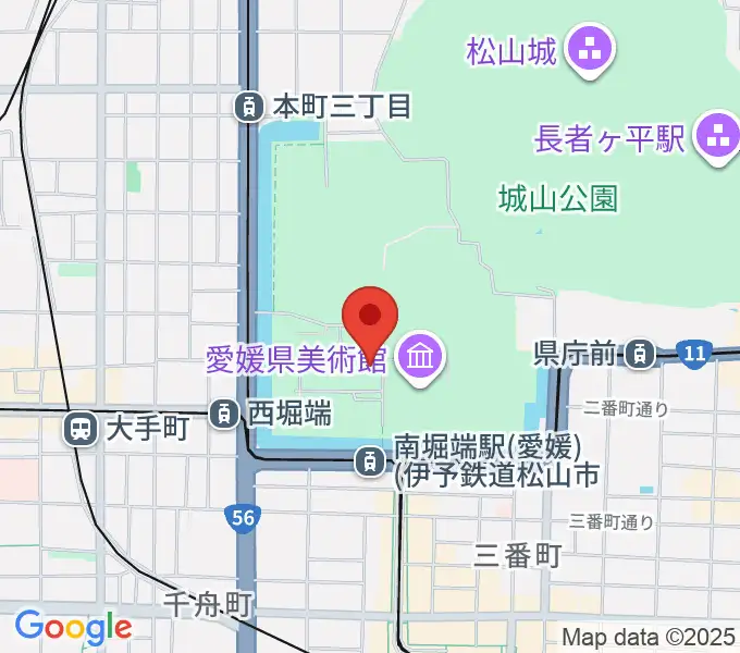 松山市民会館の地図