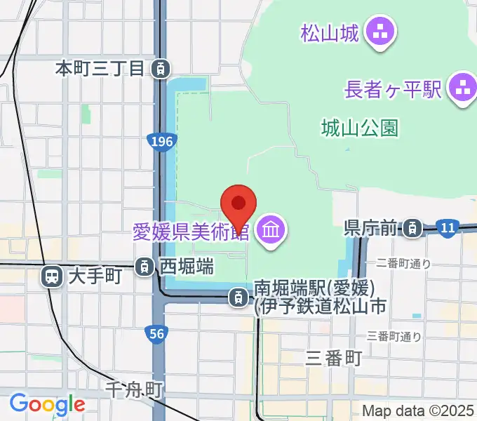 松山市民会館の地図