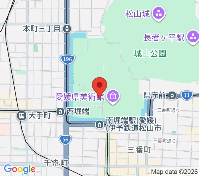 松山市民会館の地図
