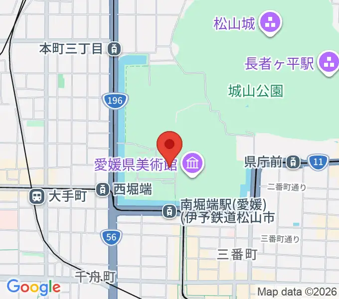松山市民会館の地図