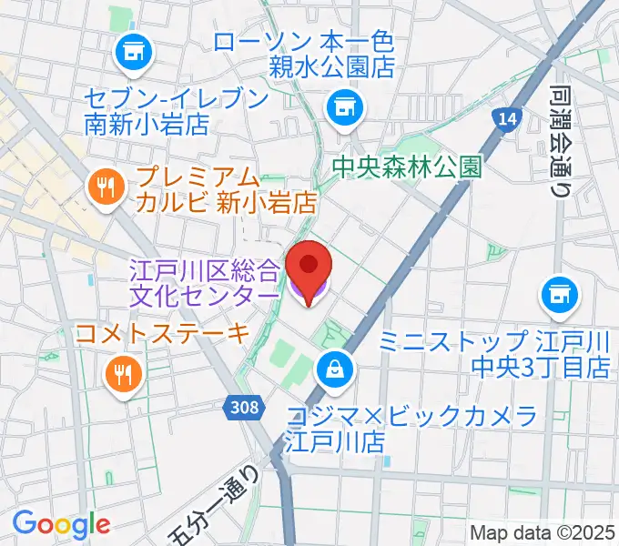 江戸川区総合文化センターの地図