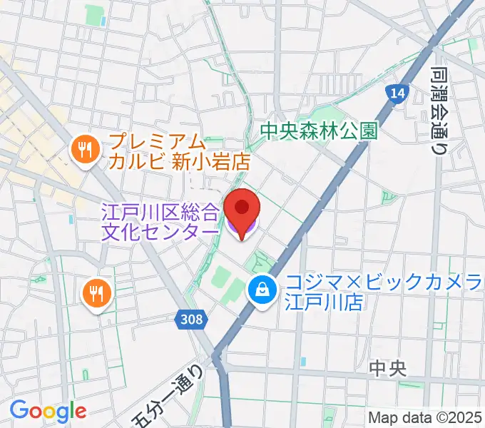 江戸川区総合文化センターの地図