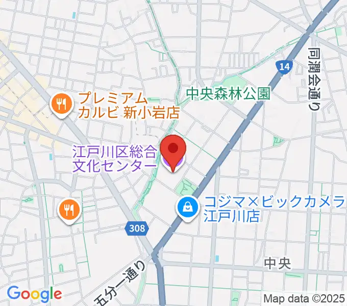 江戸川区総合文化センターの地図