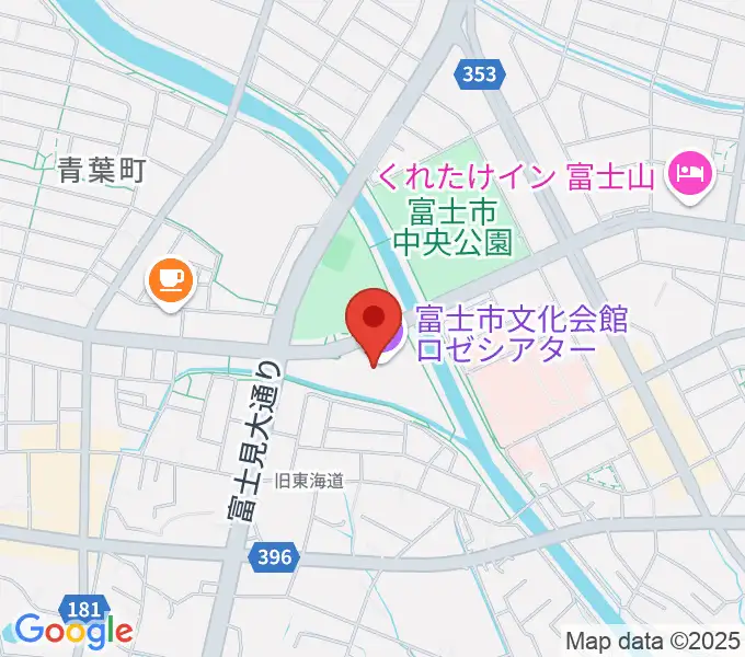 富士市文化会館ロゼシアターの地図