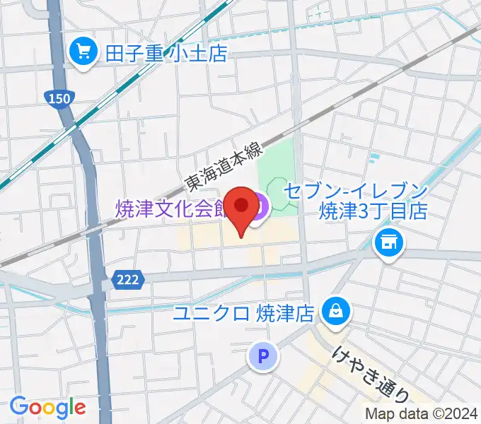 焼津文化会館の地図