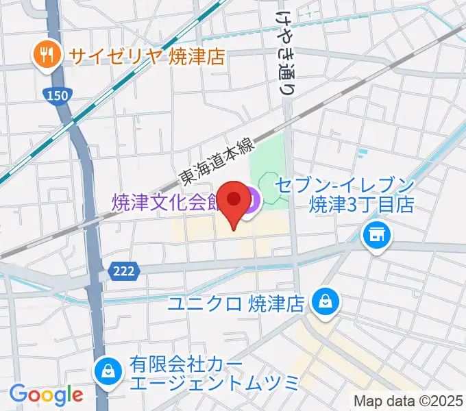 焼津文化会館の地図