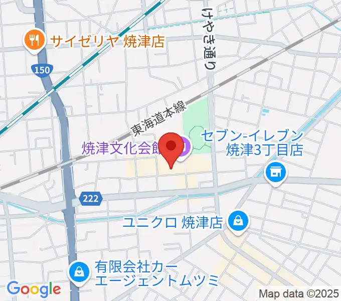 焼津文化会館の地図