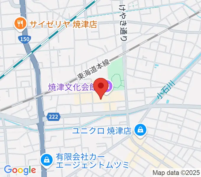 焼津文化会館の地図