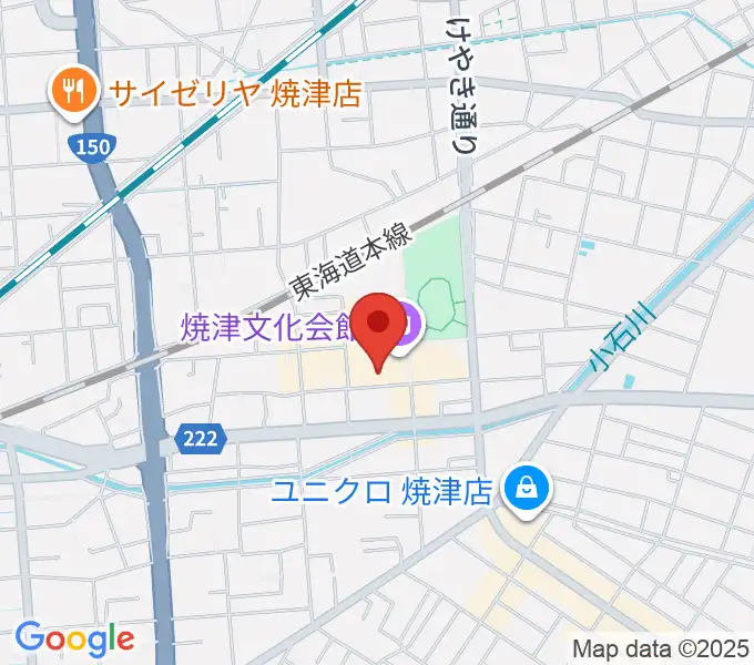 焼津文化会館の地図