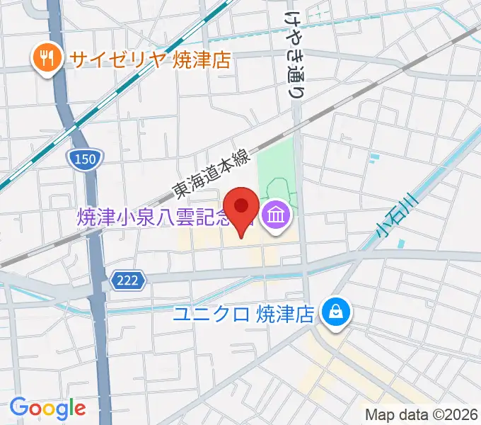 焼津文化会館の地図
