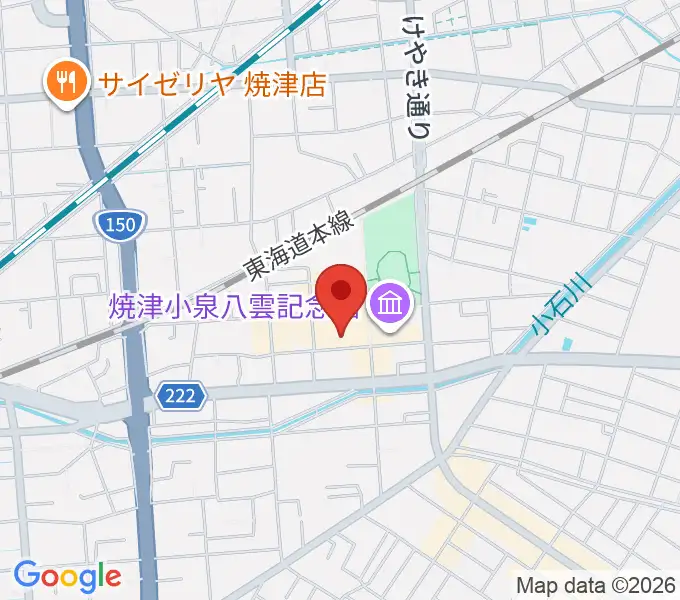 焼津文化会館の地図