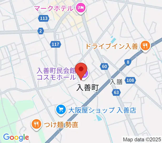 入善町民会館コスモホールの地図