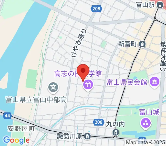 富山県教育文化会館の地図