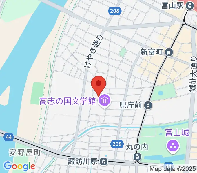 富山県教育文化会館の地図