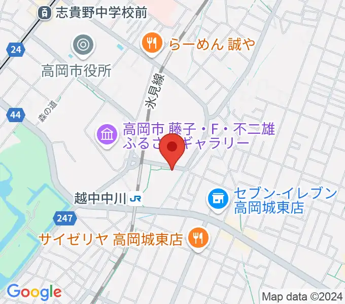 富山県高岡文化ホールの地図