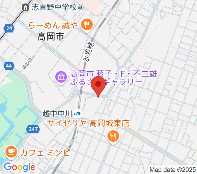 富山県高岡文化ホールの地図