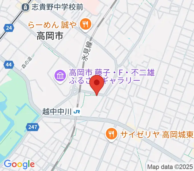 富山県高岡文化ホールの地図