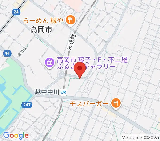 富山県高岡文化ホールの地図