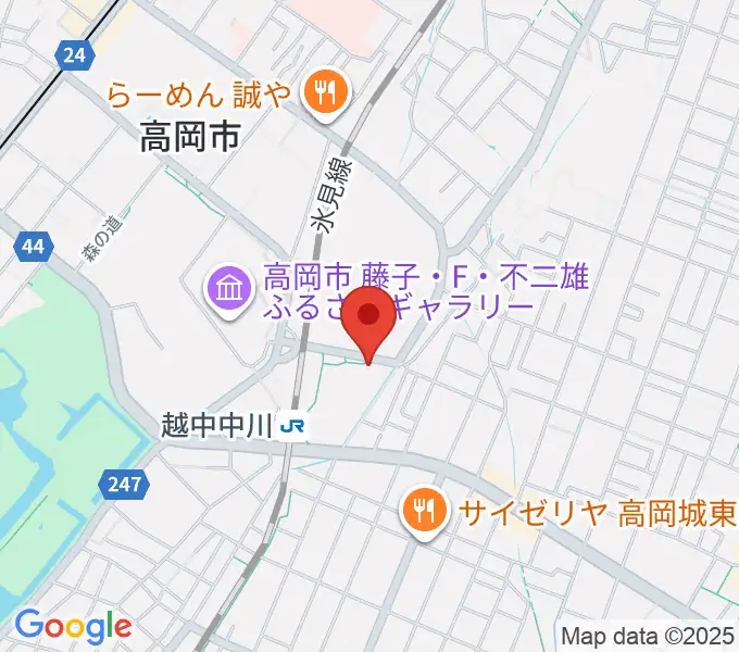 富山県高岡文化ホールの地図