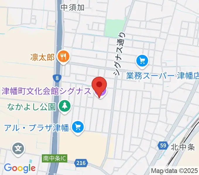 津幡町文化会館 シグナスの地図