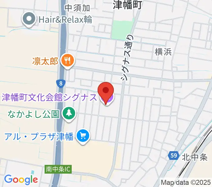 津幡町文化会館 シグナスの地図