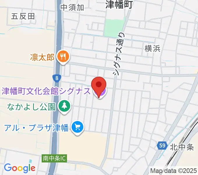 津幡町文化会館 シグナスの地図